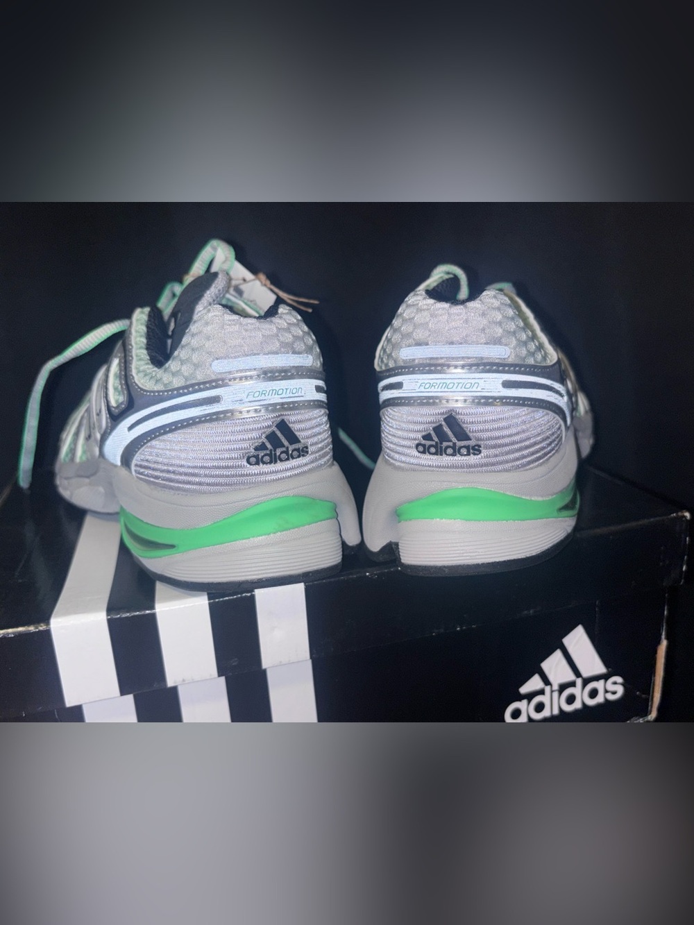 adidas adiSTAR Control 5 Green Silver Running Shoes - Picture 3 of 6